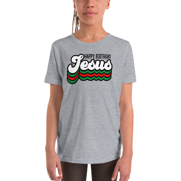 "Birthday Jesus" Bella Youth Short Sleeve T-Shirt