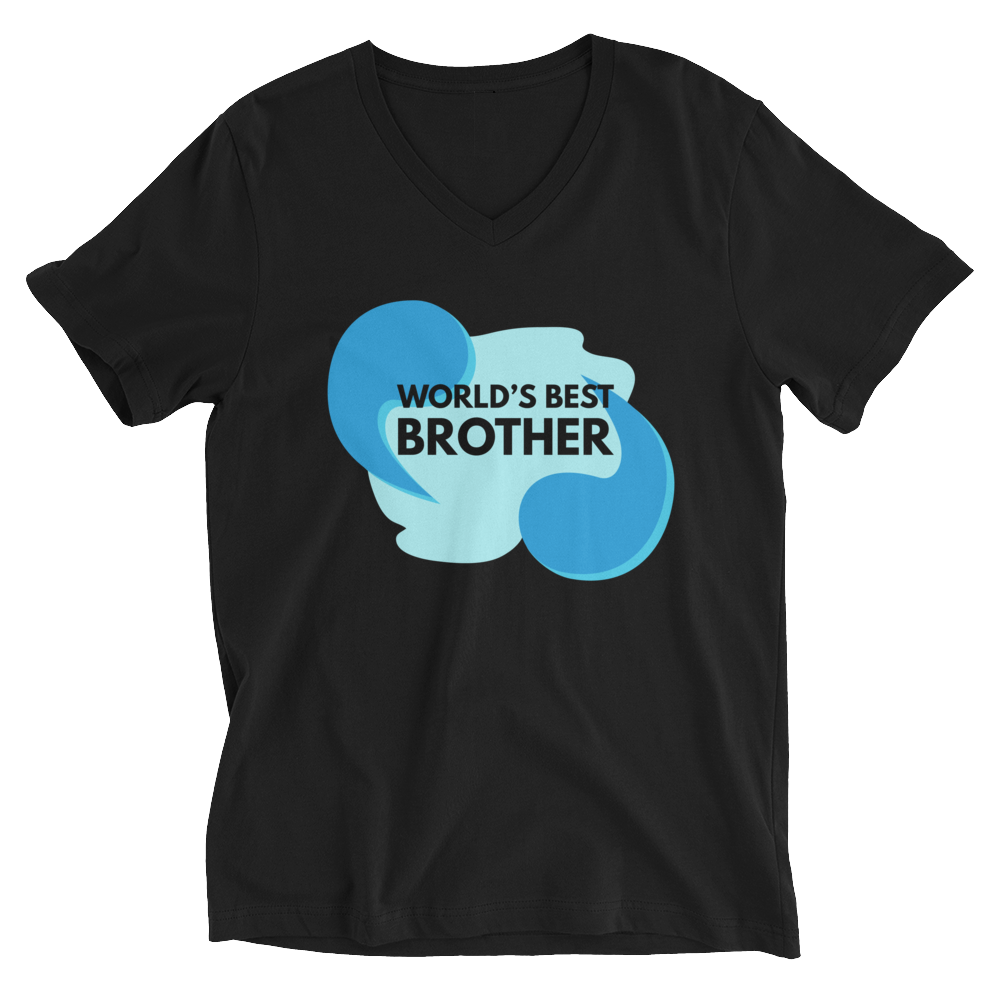 "Worlds best brother" Unisex Short Sleeve V-Neck T-Shirt #215