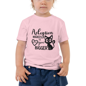 "Adoption makes the heart bigger" Toddler Short Sleeve Tee #207