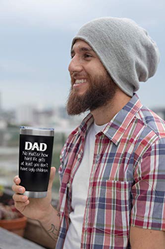 NewEleven Gifts For Dad - Birthday Gifts For Dad From Daughter, Son, Kids - Husband Gifts - Unique Birthday Present Ideas For Father, Husband, New Dad, Bonus Dad From Daughter, Son - 20 Oz Tumbler
