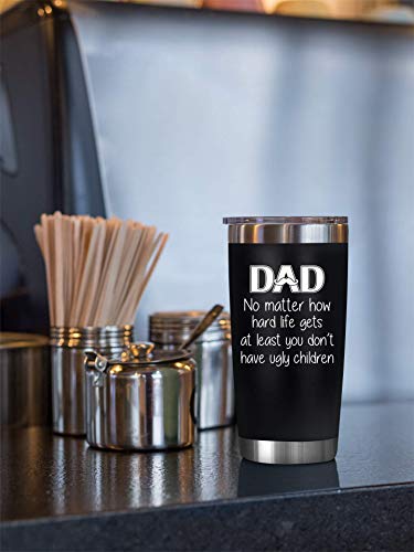 NewEleven Gifts For Dad - Birthday Gifts For Dad From Daughter, Son, Kids - Husband Gifts - Unique Birthday Present Ideas For Father, Husband, New Dad, Bonus Dad From Daughter, Son - 20 Oz Tumbler