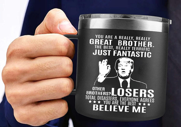 Edizzone Gifts for Brother -14Oz Cup - Brother Gifts - Best Brother Birthday Gift – Birthday Gifts for Brother - Gifts for Brother From Sister - Christmas Gifts for Brother