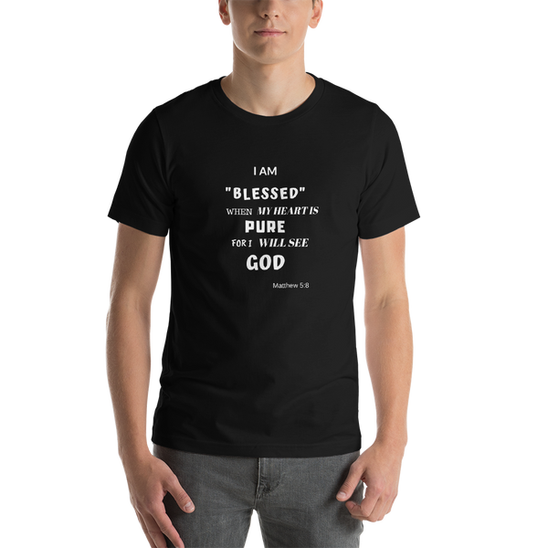 "Pure will see God blessed" Short-Sleeve Unisex T-Shirt #173