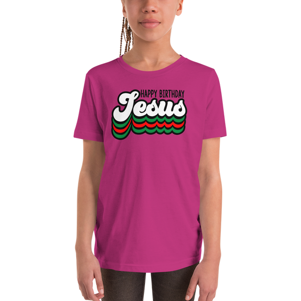 "Birthday Jesus" Bella Youth Short Sleeve T-Shirt