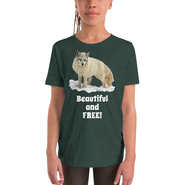 "Beautiful and free" Youth Short Sleeve T-Shirt #239