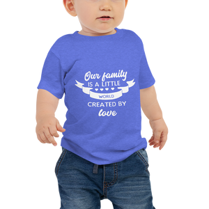 "Little world created by love" Baby Jersey Short Sleeve Tee #116