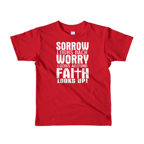 "Sorrow looks back" Short sleeve kids t-shirt #150