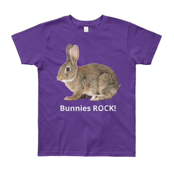 "Bunnies ROCK" Youth Short Sleeve T-Shirt #238