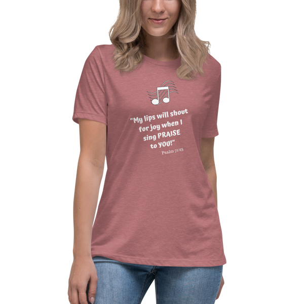 "My lips will shout" Women's Relaxed T-Shirt #224
