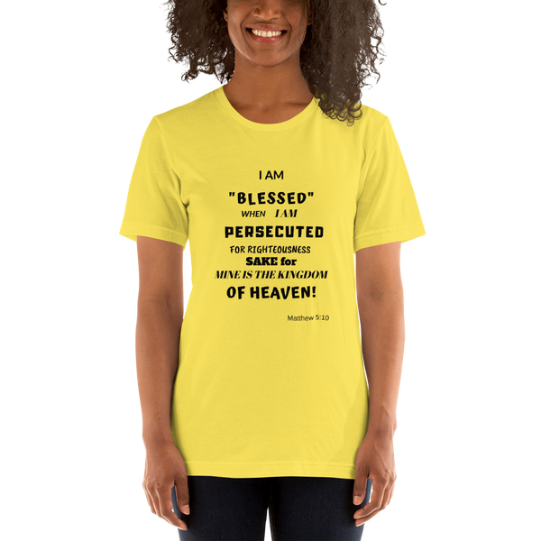 "The persecuted are blessed" Short-Sleeve Unisex T-Shirt #174