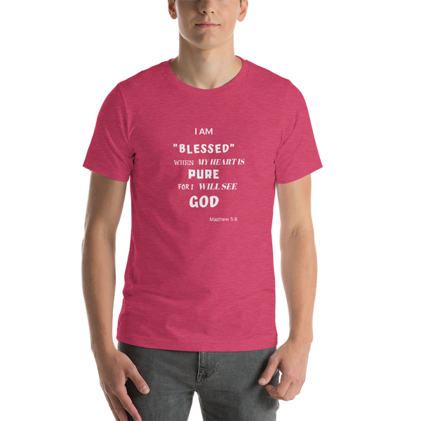 "Pure will see God blessed" Short-Sleeve Unisex T-Shirt #173