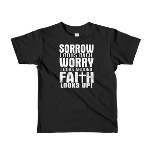 "Sorrow looks back" Short sleeve kids t-shirt #150